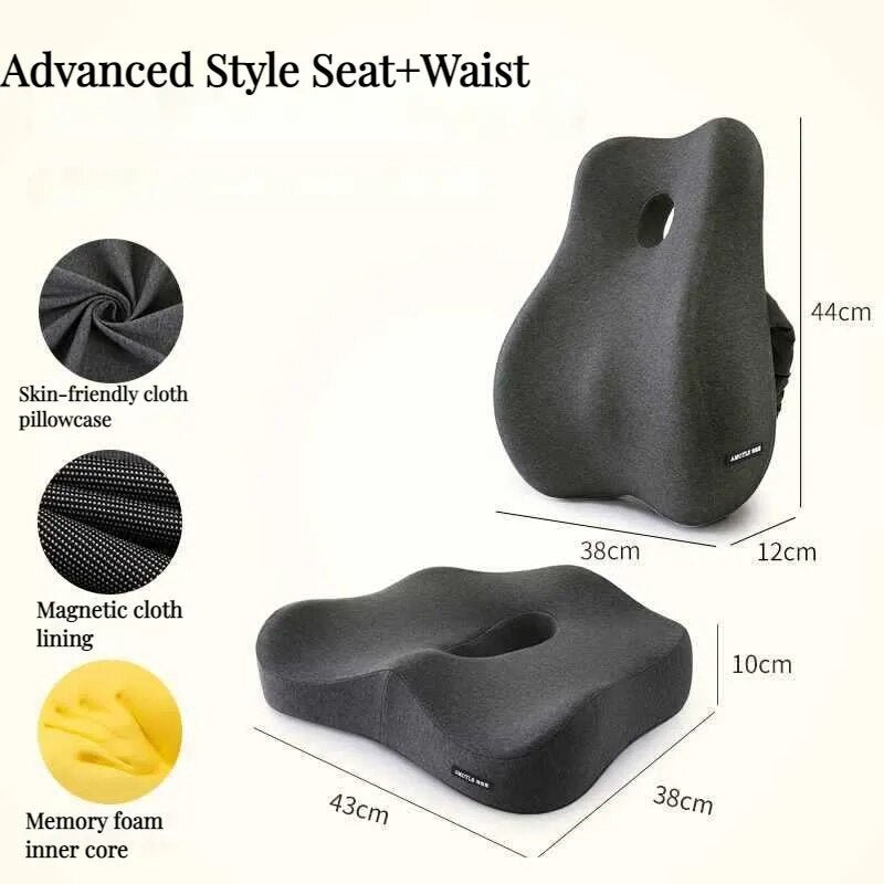 Memory Foam Lumbar Orthopedic Spine Correction Pillow (Set) - Elevated Living