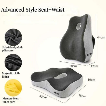 Memory Foam Lumbar Orthopedic Spine Correction Pillow (Set) - Elevated Living