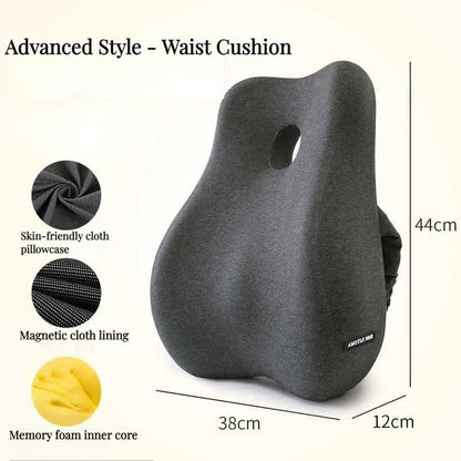 Memory Foam Lumbar Orthopedic Spine Correction Pillow (Spine Cushion only) - Elevated Living